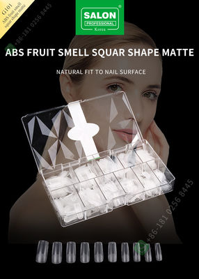 ABS Frucht-Geruch-Quadrat formen falsche Nagel-halbe Spitzen Matte Lady French Style Artificials und Volldeckungs-falschen Nagel