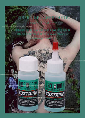 Ursprüngliches Sustaine, das Gel-stabile grüne Antiallergie-blaue Gel-Tätowierungs-betäubendes Gel betäubt