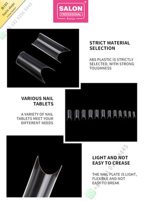 Halbe Maniküre-Spitze Lächeln-Matte False Nail Tips Salons