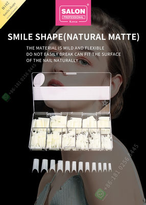 Lächeln formt Matte False Nail Tips High-Qualitäts-kundenspezifischen Nagel, den halbe Spitzen Spitze für Nagel Art Salon maniküren