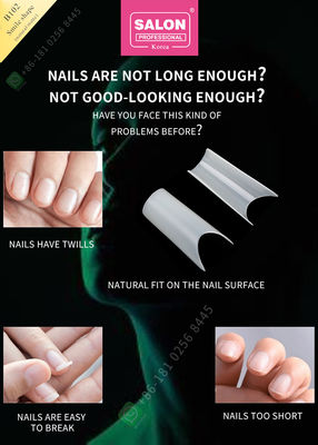 Lächeln formt Matte False Nail Tips High-Qualitäts-kundenspezifischen Nagel, den halbe Spitzen Spitze für Nagel Art Salon maniküren