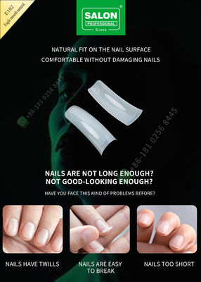 Besonders lange halbe Abdeckungs-acrylsauerspitzen Salon-Schönheits-falsche Eagle Month Nail Tips Frenchs