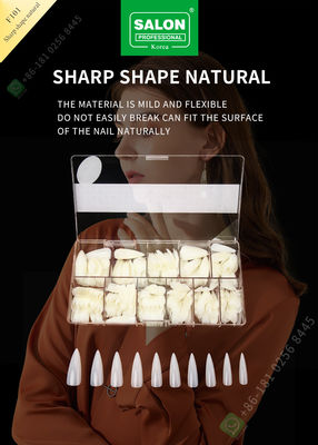 scharfe Nagel-halbe Spitzen der Form-500pcs falsche Damen-French Style Artificial und Volldeckungs-falscher Nagel