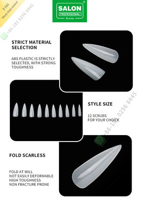 scharfe Nagel-halbe Spitzen der Form-500pcs falsche Damen-French Style Artificial und Volldeckungs-falscher Nagel