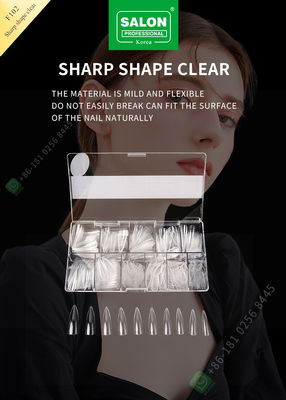 scharfe Nagel-halbe Spitzen der Form-500pcs falsche Damen-French Style Artificial und Volldeckungs-falscher Nagel