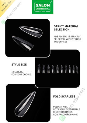 scharfe Nagel-halbe Spitzen der Form-500pcs falsche Damen-French Style Artificial und Volldeckungs-falscher Nagel