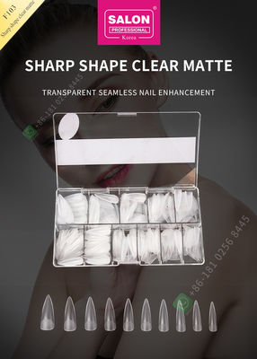 Scharfes 500pcs formen falsche Nagel-halbe Spitzen Matte Lady French Style Artificials und Volldeckungs-falschen Nagel