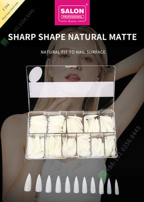 Scharfes 500pcs formen falsche Nagel-halbe Spitzen Matte Lady French Style Artificials und Volldeckungs-falschen Nagel