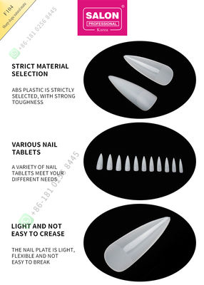 Scharfes 500pcs formen falsche Nagel-halbe Spitzen Matte Lady French Style Artificials und Volldeckungs-falschen Nagel
