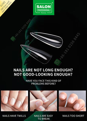 ABS tragen Geruch-Scharfes formen falsche Nagel-halbe Spitzen Matte Lady French Style Artificials und Volldeckungs-falschen Nagel Früchte