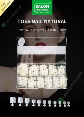 Zehen nageln nahtlose falsche Nagel-halbe Umkippungen Nagel-Stück-Damen-French Style Artificial und Volldeckungs-falschen Nagel
