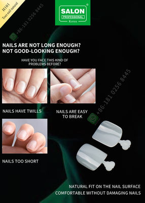 Zehen nageln nahtlose falsche Nagel-halbe Umkippungen Nagel-Stück-Damen-French Style Artificial und Volldeckungs-falschen Nagel