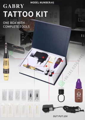 Rotierende dauerhafte Make-upaluminiummaschine Kit Wireless Tattoo Machine Pen