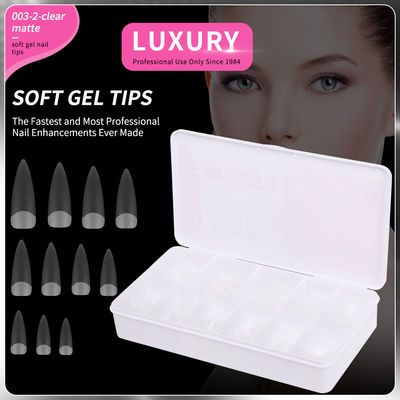 500PCS Stiletto Nagelspitzen Set Klar Matte Volldeckel Acryl künstliche Nägel