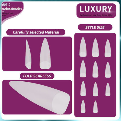 500PCS Stiletto Nagelspitzen Set Klar Matte Volldeckel Acryl künstliche Nägel