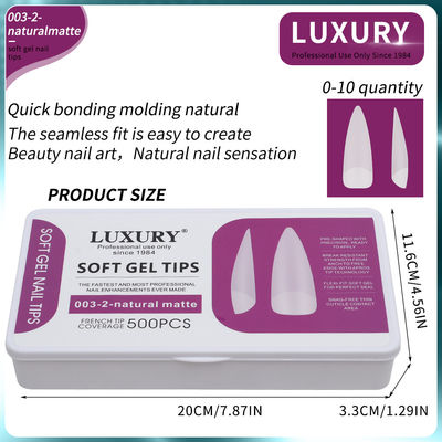 500 Stück/Box Professionelle Natürliche Matte Scharfe Form Fake Nägel Für DIY Maniküre