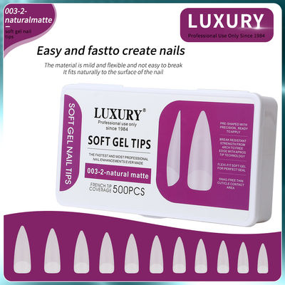 500 Stück/Box Professionelle Natürliche Matte Scharfe Form Fake Nägel Für DIY Maniküre