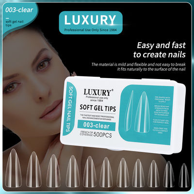 Soft Gel Nagel Tipps 500PCS/Box Acryl Nagel Druck auf Nägel für Nagelkunst Design Maniküre Werkzeuge