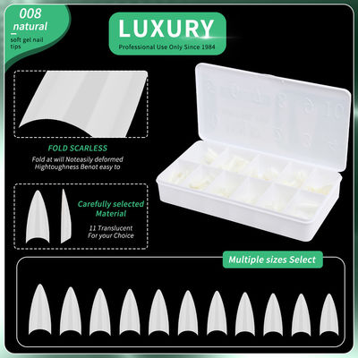 Professionelle Nagelkunst 500PCS scharfe falsche Nägel mit ultradünnem Design 11 Größen