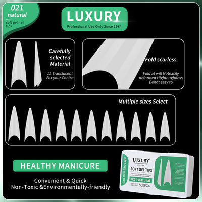 Lange Stiletto Form Falsche Nägel Tipps Set Druck auf Nägel nahtlose Halbdeckung DIY Nagelverlängerungen