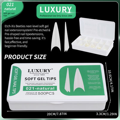 Lange Stiletto Form Falsche Nägel Tipps Set Druck auf Nägel nahtlose Halbdeckung DIY Nagelverlängerungen