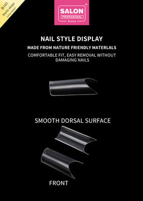 ABS Clear Matte Full Cover Fake Nägel Lächeln Form für Salon und DIY Nägel Erweiterung Kunst