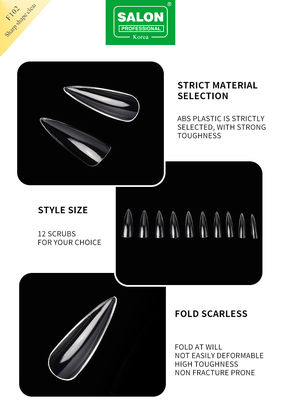 Langes Weichgel Mandel auf dem Nagel 12 Größen Scharfe Form Acryl Nagel Tipps für Nagelverlängerungen