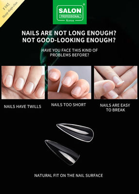Langes Weichgel Mandel auf dem Nagel 12 Größen Scharfe Form Acryl Nagel Tipps für Nagelverlängerungen
