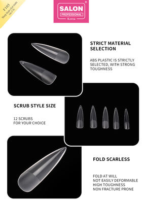 Klare Matte Farbe Acryl Falsche Nagel Tipps Set Ultra-dünne scharfe Form Nagelkunst Erweiterungen