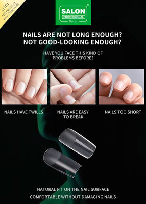 Full Matte Clear Acrylic Fake Nail Medium Square Press auf Nägeln für Nagelverlängerung Maniküre Werkzeuge
