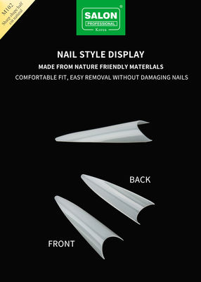 Scharfe Form Natürliche Nagel Tipps Halbdeckung Acryl Fake Nägel für DIY Nail Art Salon 500pcs/Box