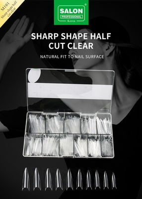 Falsche Fingernägel in scharfer Form Halbdeckung ABS Acryl Falsche Fingernägel Großhandel