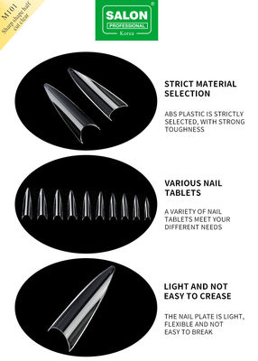 Scharfe Form Halbdeckung Finger Nail Art Schönheit für Nagelverlängerung Design