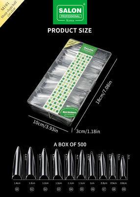 Scharfe Form Halbdeckung Finger Nail Art Schönheit für Nagelverlängerung Design
