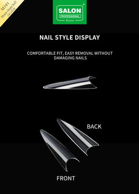 Scharfe Form Halbdeckung Finger Nail Art Schönheit für Nagelverlängerung Design