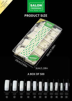 DIY Art Naturfarbe Volldeckel Falschnagel für Nagelverlängerung 500pcs/Box