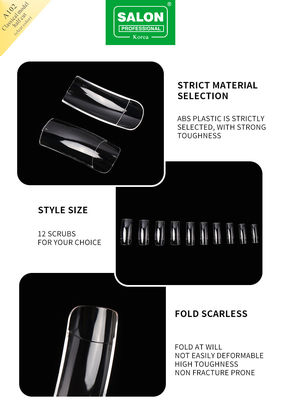 Salon professionelle Nägel Klarfarbe Vollbedeckung Falsche Nägel für Nagelverlängerung 500pcs/Box