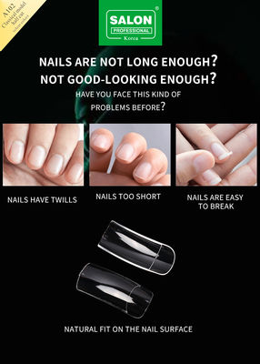 Salon professionelle Nägel Klarfarbe Vollbedeckung Falsche Nägel für Nagelverlängerung 500pcs/Box