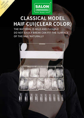 Salon professionelle Nägel Klarfarbe Vollbedeckung Falsche Nägel für Nagelverlängerung 500pcs/Box