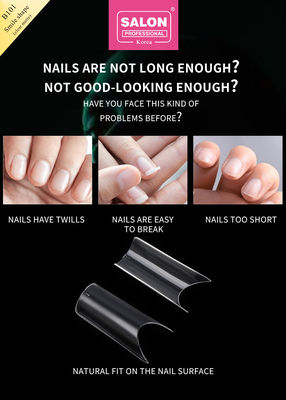 Künstliche Fingernägel ABS klare Farbe 500 Stück Einfache Anwendung Falsche Nägel Für Salon Nail Art