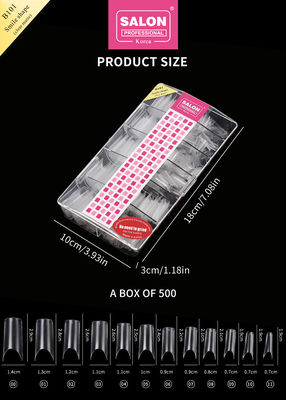Künstliche Fingernägel ABS klare Farbe 500 Stück Einfache Anwendung Falsche Nägel Für Salon Nail Art