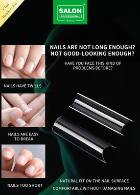 OEM Vollbedeckung Bambus Klares Weiches Gel Falsche Nägel Designs Künstliche Nagelspitzen