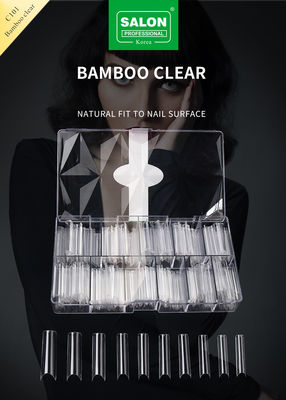 OEM Vollbedeckung Bambus Klares Weiches Gel Falsche Nägel Designs Künstliche Nagelspitzen