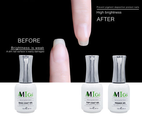 Amigo Gel Nagellack Set UV LED Einweichen von der Basis Glanz Matte Top Coat Gel Nagelkunst 18ml