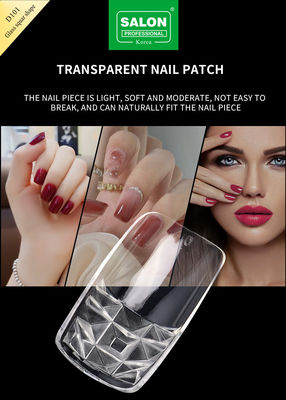 Modische klare Farbe Falsche Nägel Vollbedeckung Französisch Nagel kundenspezifisches Design für Salon Nagelkunst