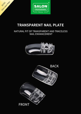 Modische klare Farbe Falsche Nägel Vollbedeckung Französisch Nagel kundenspezifisches Design für Salon Nagelkunst