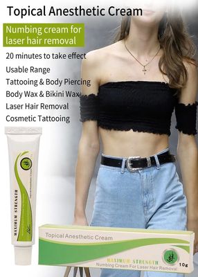 10 g Tätowierungsbetäubende Creme für 3-4 Stunden Schmerzlosigkeit mit 2-3 mm Dicke und 50-60 Minuten Anwendung