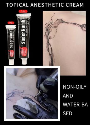 Super-Tätowierungstäubende Creme 10g 30g Hochwertig für das Mikrobladen von Körpertattoos Lido-Caine Salbe