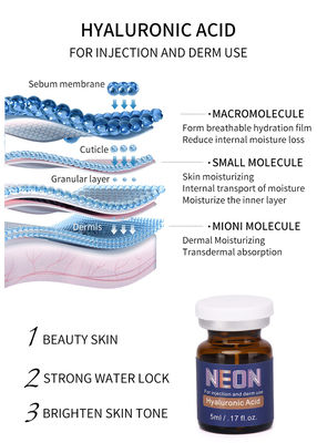 Weiß werden der Mesotherapie-Serum-Haut, die Einspritzungs-Antialtern der Hyaluronsäure-5ml erleichtert