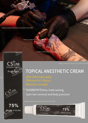 Taube betäubende Sahnetätowierungs-aktuelle betäubende Creme CS Labor75% für Lippenaugenbrauen-Tätowierung Microneedling